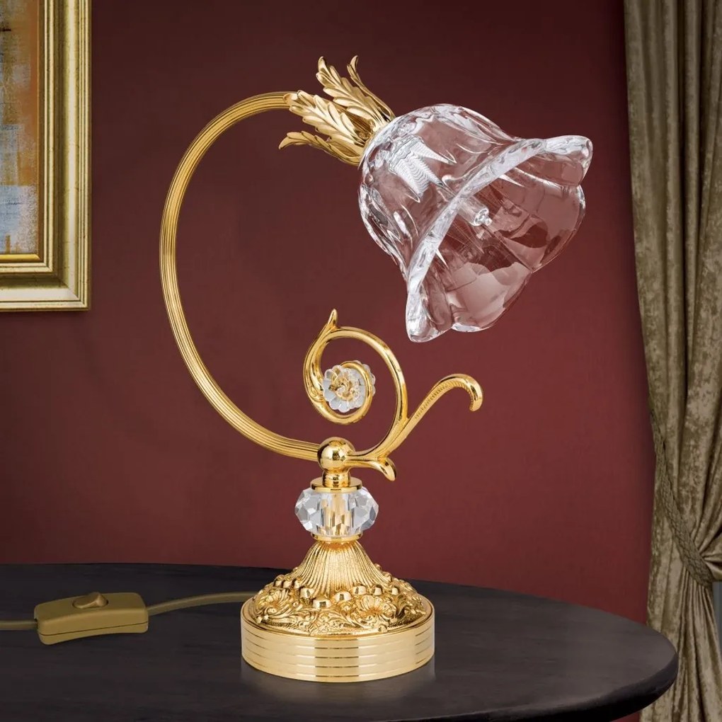 Veioza, Lampa de masa design clasic LA BOHEME, auriu