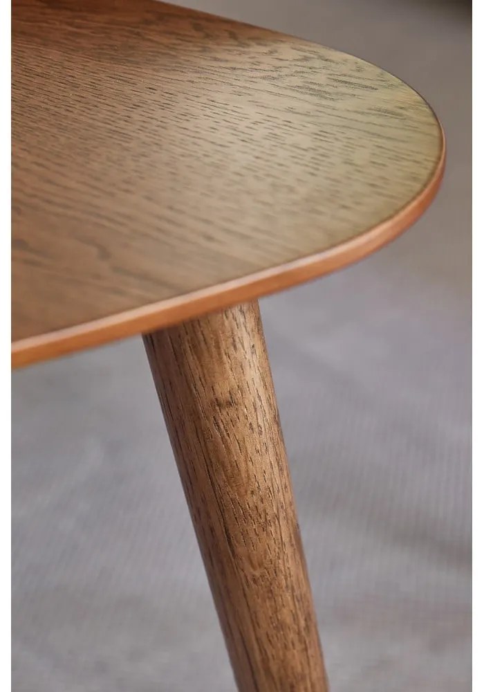 Măsuțe de cafea maro 2 buc. cu aspect de lemn de stejar 70x100 cm Adda – Unique Furniture