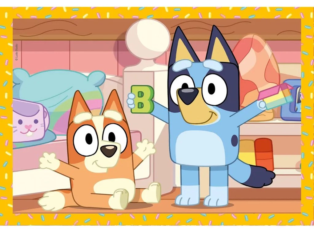 Bluey Play All Day Puzzle Clementoni 4-în-1