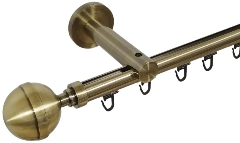 Galerie simpla 19 mm prindere perete teava profil kula lux aur antic (Alege marime: 280 cm)