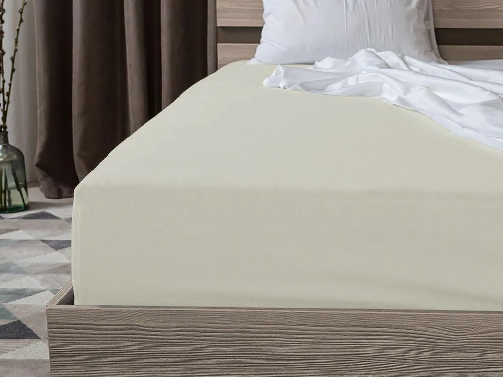 Cearsaf Jersey crem 200 x 200 cm