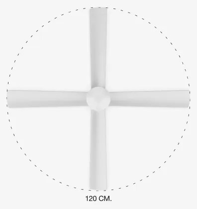 Ventilator LED de tavan FARO 33756 FRASER LED/16W/230V alb d. 120 cm + telecomandă