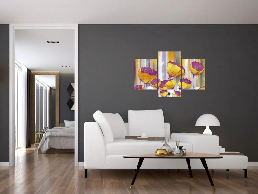 Tablou - Ilustrațir cu flori (90x60 cm)