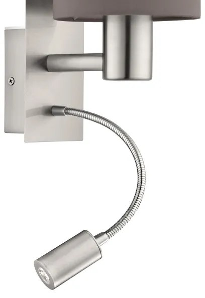 Eglo 96481 - Lampă LED flexibilă PASTERI 1xE27/40W+LED/3,8W gri