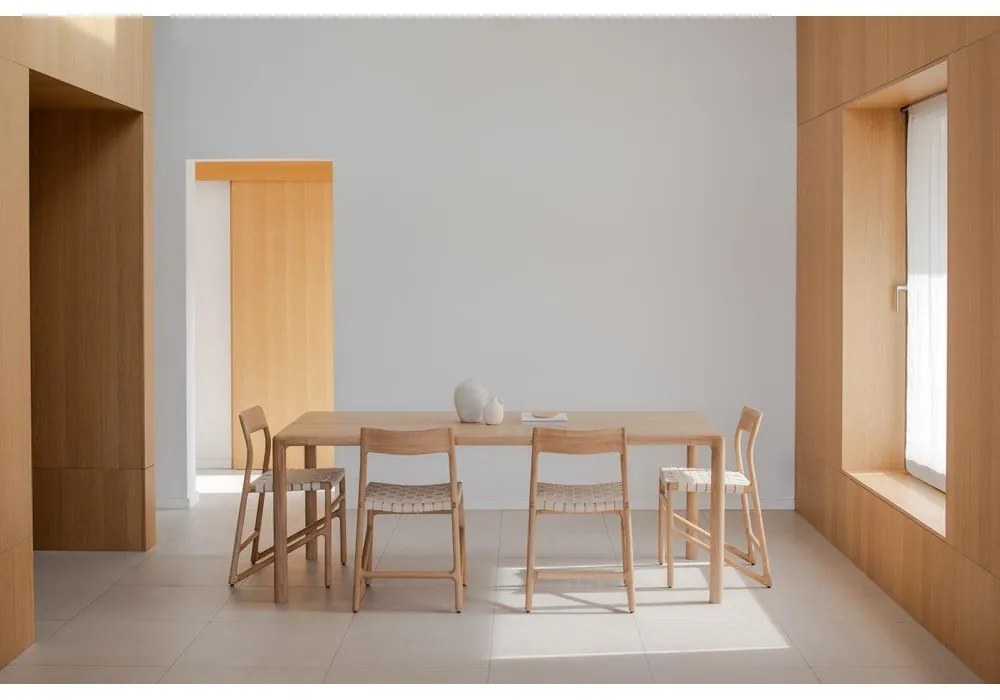 Masă de dining din lemn de stejar 90x200 cm Derven – Gazzda