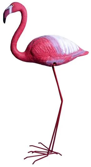 Decoratiune gradina, plastic, flamingo, 20x60x120 cm