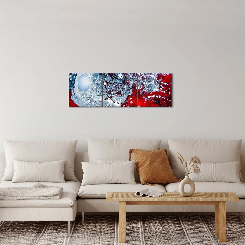 Tablou abstract (cu ceas) (90x30 cm)