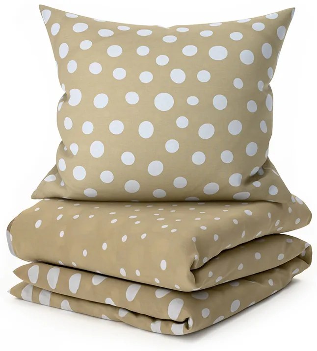 Lenjerie din bumbac Renforce TABEA bej Dimensiune lenjerie de pat: 2 buc 80 x 80 cm | 200 x 200 cm