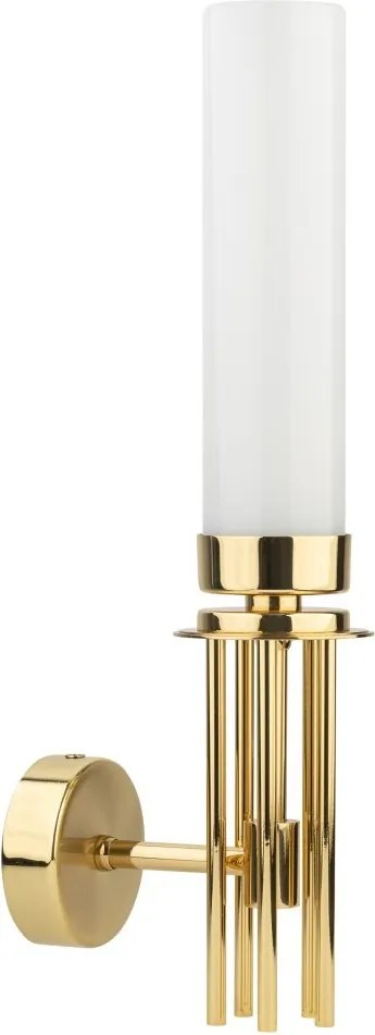 Aplica de perete LED moderna realizata manual din alama Mussa