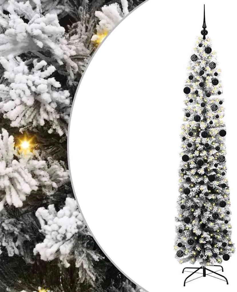 vidaXL Brad de Crăciun artificial Verde 240 cm PVC și oțel și plastic