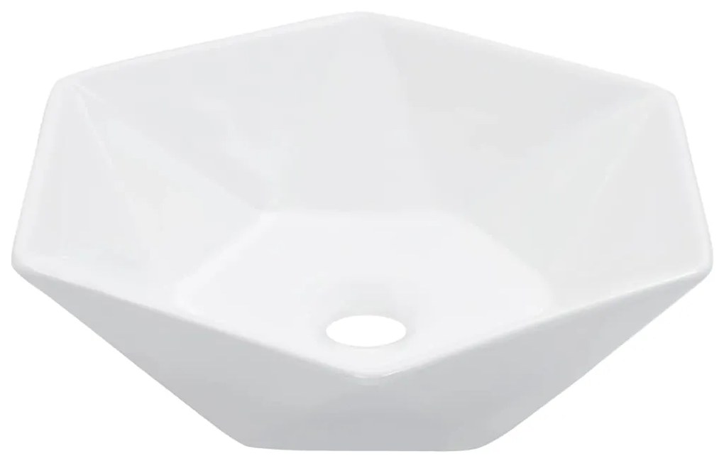 Chiuveta de baie, alb, 41 x 36,5 x 12 cm, ceramica