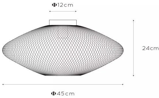 Plafonieră MESH 1xE27/40W/230V neagră Lucide 21123/45/30