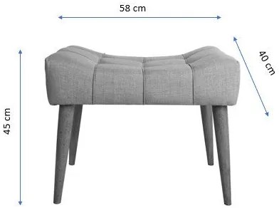 Taburet tapițat New Cool - Cream