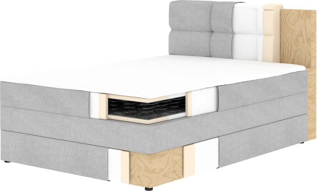 Pat lemn masiv boxspring Kasped