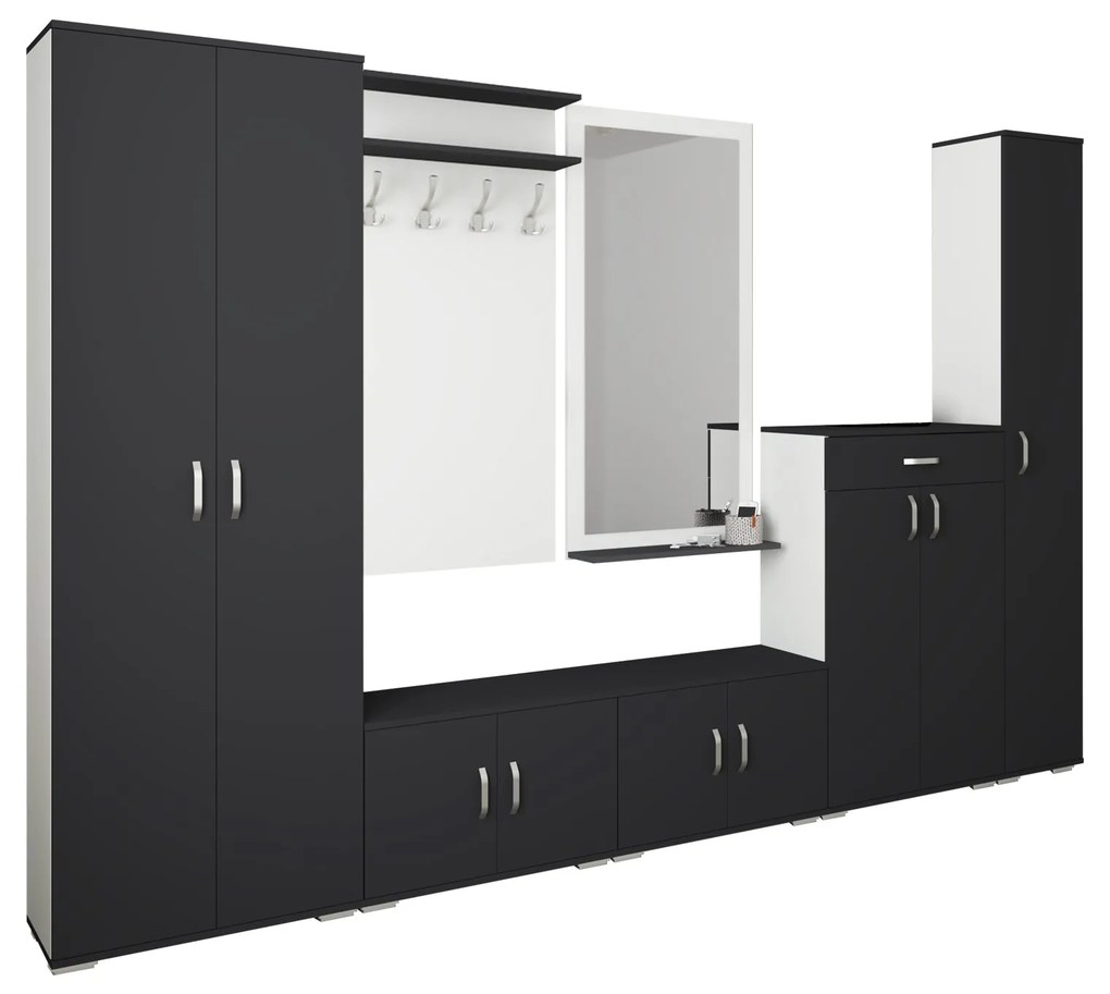 Set Hol Como V1, Antracit/Alb, L 300 cm