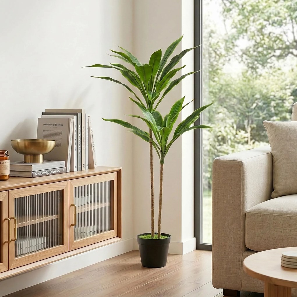 HOMCOM arbori decorativi artificiali mari pentru birouri, intrări, interior, plante decorative false | Aosom Romania