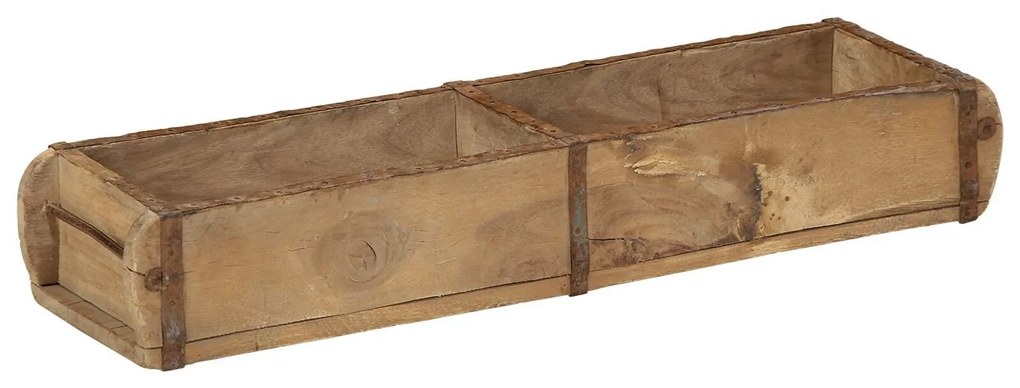 vidaXL Tavă, 60,5x15x9 cm, lemn masiv reciclat