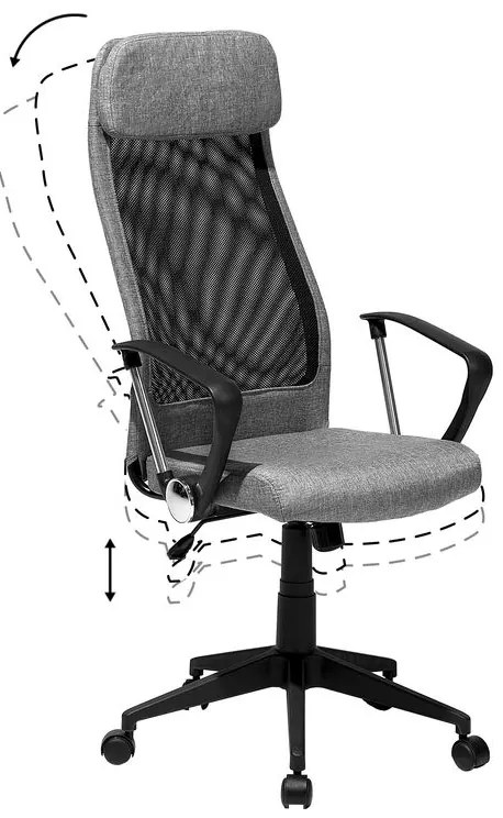 Scaun de birou Pinson (gri închis). Promo -39%. 1011220