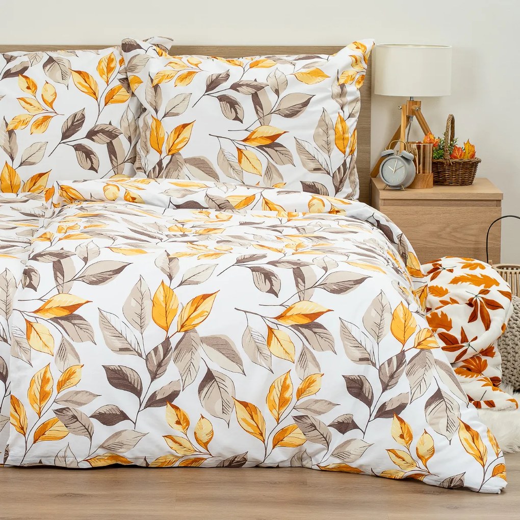 Lenjerie de pat din bumbac 4Home Autumn Leaves ,140 x 200 cm, 70 x 90 cm