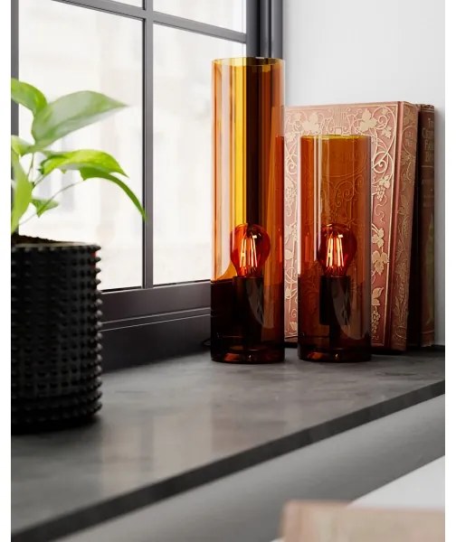 Lampă de masă FLAKE ByRydens 2820580-5512 1xE27/5W/230V maro/fumuriu