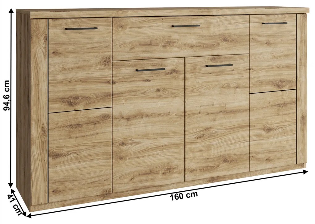 Cabinet DORSI 4D1S, stejar Navarra