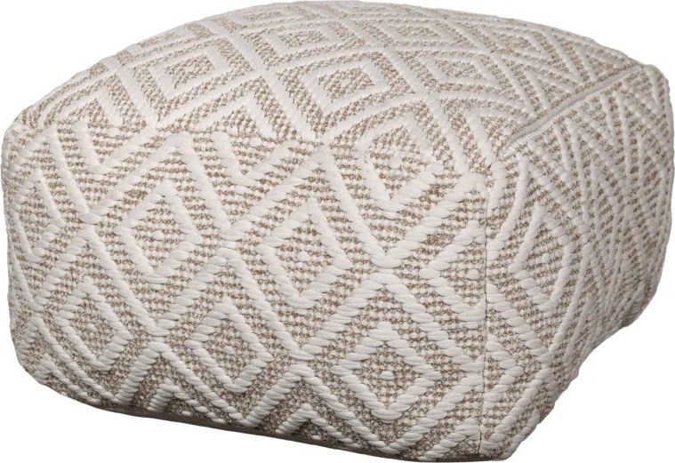 Pouf latte din bumbac si fibre reciclate, "Lounge"