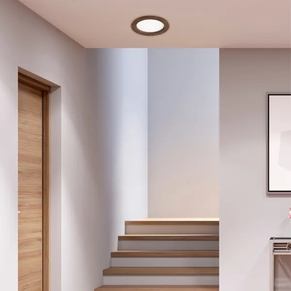 LED Spot WOODY 16,5W 230V 4000K cireș Ø18,5 cm, plafonieră încastrată