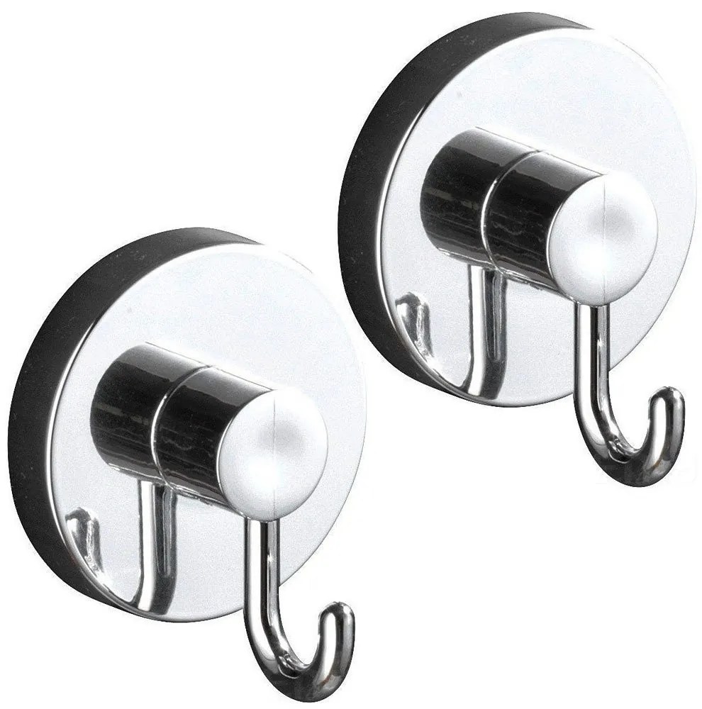 Set 2 suporturi pentru prosoape, Argintiu, 7x6,5x5 cm, Wenko
