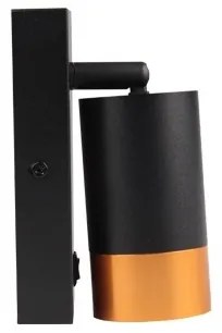 Spot de perete 1xGU10/35W/230V negru/auriu