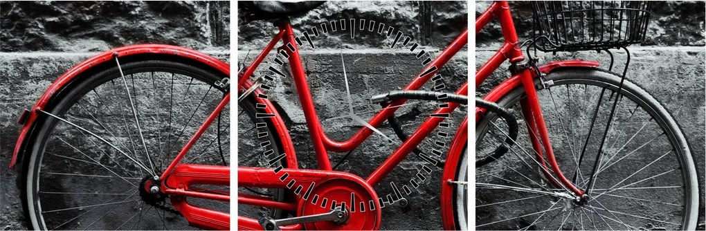 Tablou - Bicicleta istorică (cu ceas) (90x30 cm)