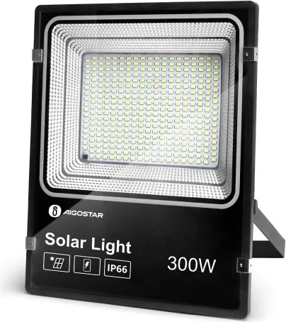 Proiector LED solar dimabil Aigostar LED/300W/3,2V IP65 + telecomandă