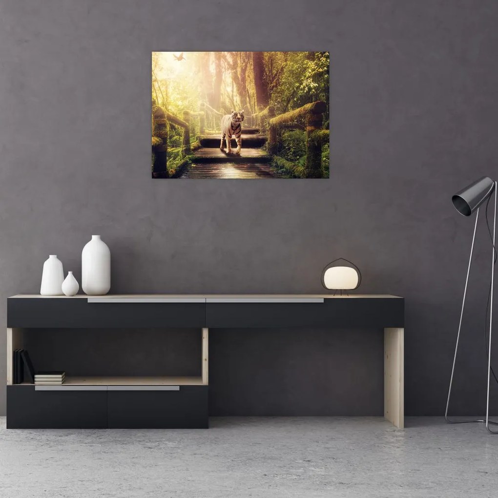 Tablou cu tigrul în djunglă (70x50 cm)