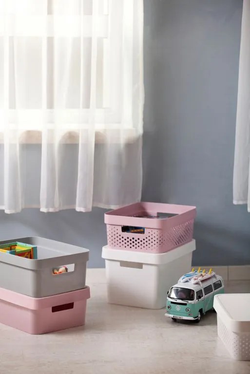 Cutie de depozitare INFINITY DOTS 11L - gri