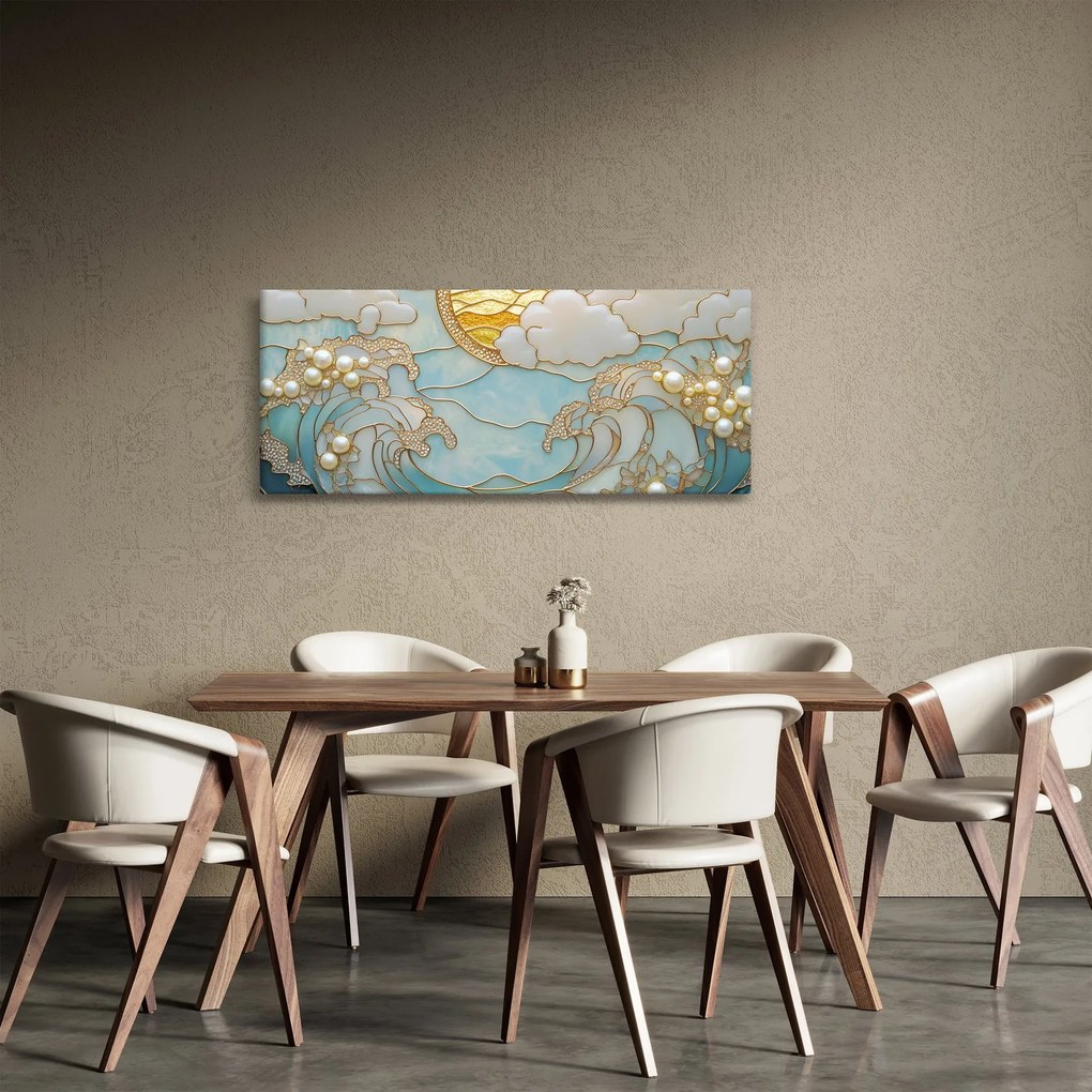 Tablou - Perle 3D în Ocean (120x50 cm)