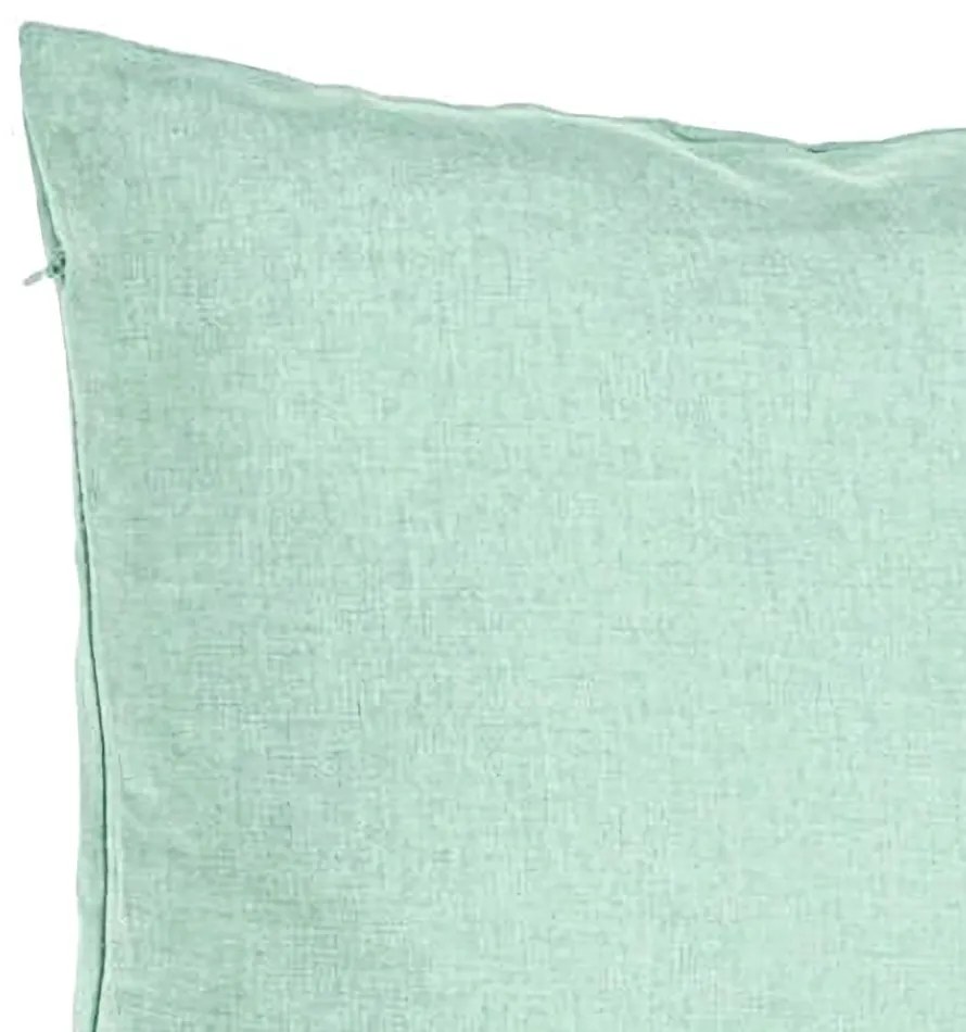 Perna Decorativa BlackPink, Model 4, 40x40 cm, Verde Menta, Husa Detasabila, Burduf