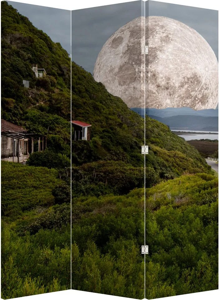 Paravan - Peisaj cu luna (126x170 cm)