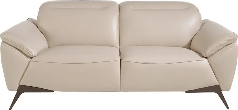 Canapea 2 locuri eleganta, design italian Cowhide leather taupe grey