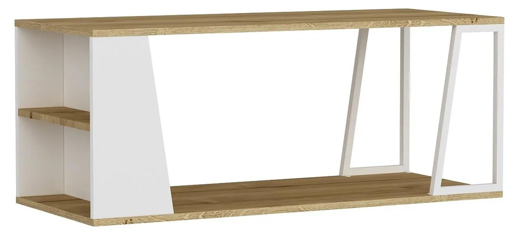 Măsuță de cafea Nidupe 2 (stejar zafir + alb) . 1093306