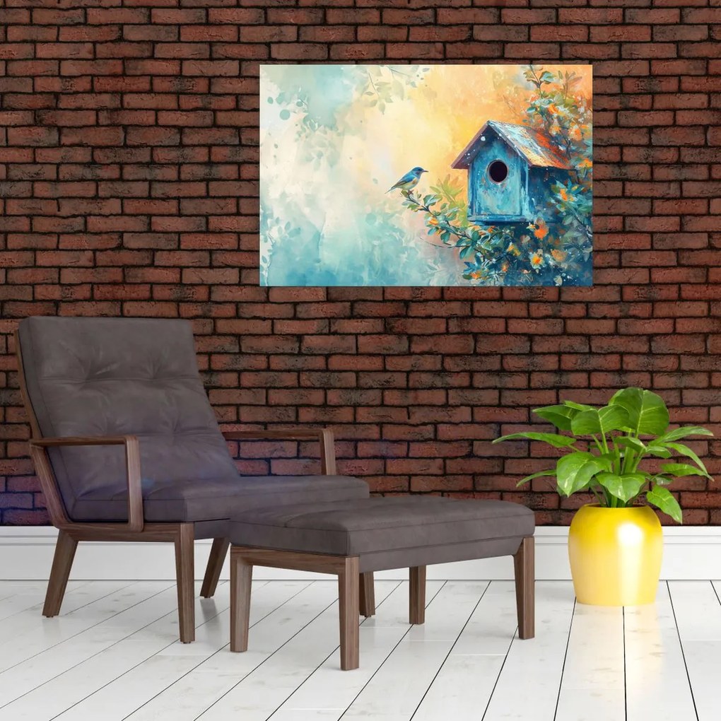 Tablou - Birdhouse, acuarelă, acuarelă (90x60 cm)