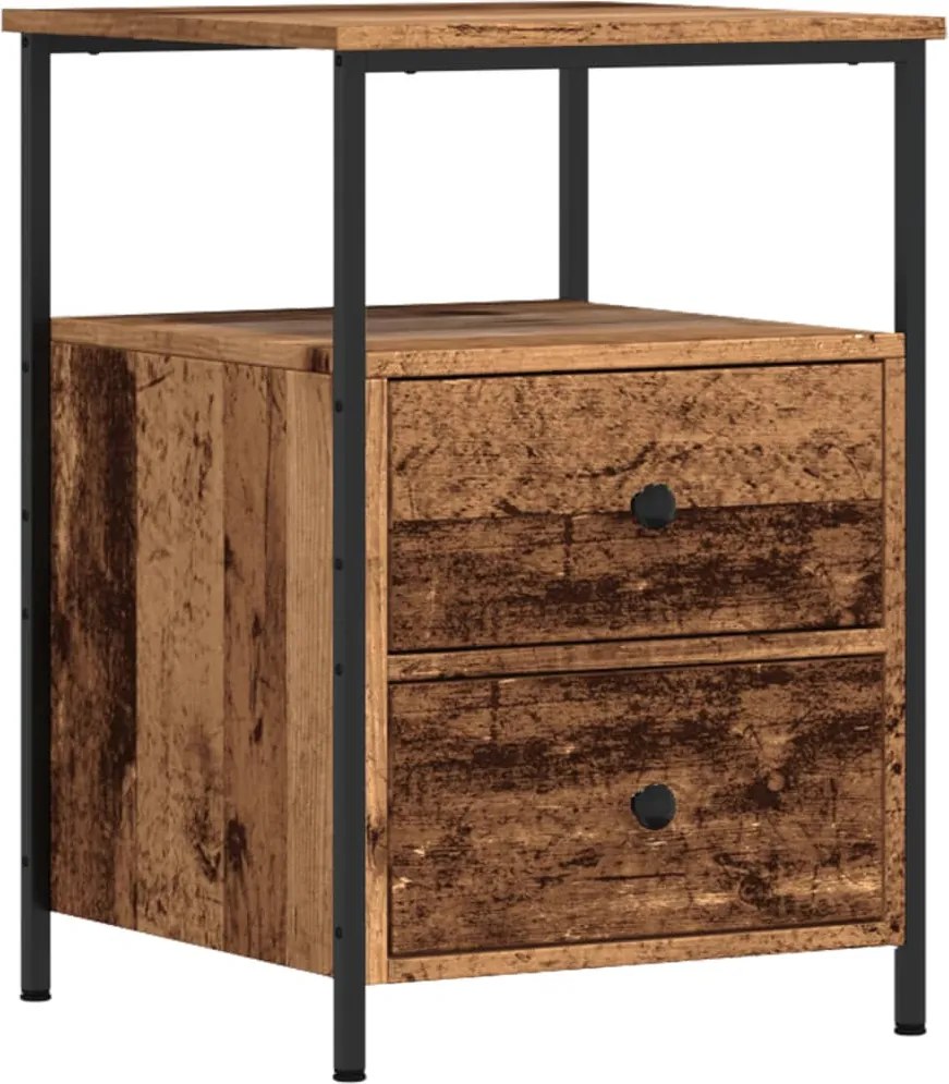 vidaXL Noptieră, lemn vechi, 34x35,5x50 cm, lemn prelucrat