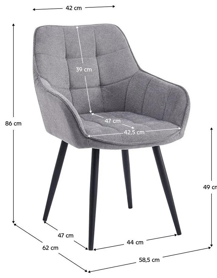 Fotoliu design Morkenus (Gri + Negru) . 1097103