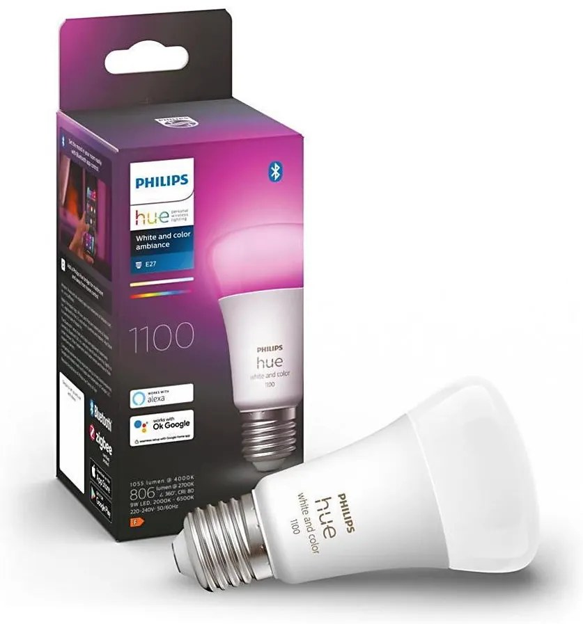 Bec LED dimabil Philips Hue WACA A60 E27/9W/230V 2000-6500K