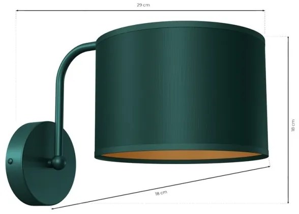 Lampă de perete VERDE 1xE27/60W/230V verde