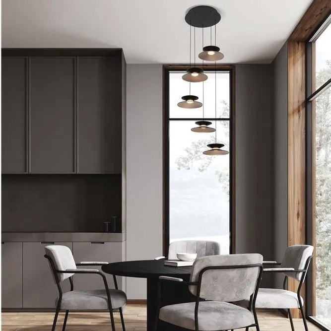 Lustra cu 5 pendule LED design modern Morfi