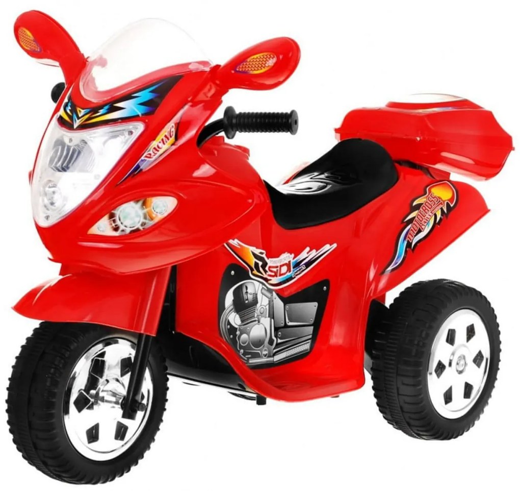 Motocicleta Electrica cu Acumulator Pentru Copii NOVOKIDS™ Moto Classico 88, 3-6 ani, Max 25 kg, Cu Melodii si Lumini, Trotineta Electrica, 3 Roti,