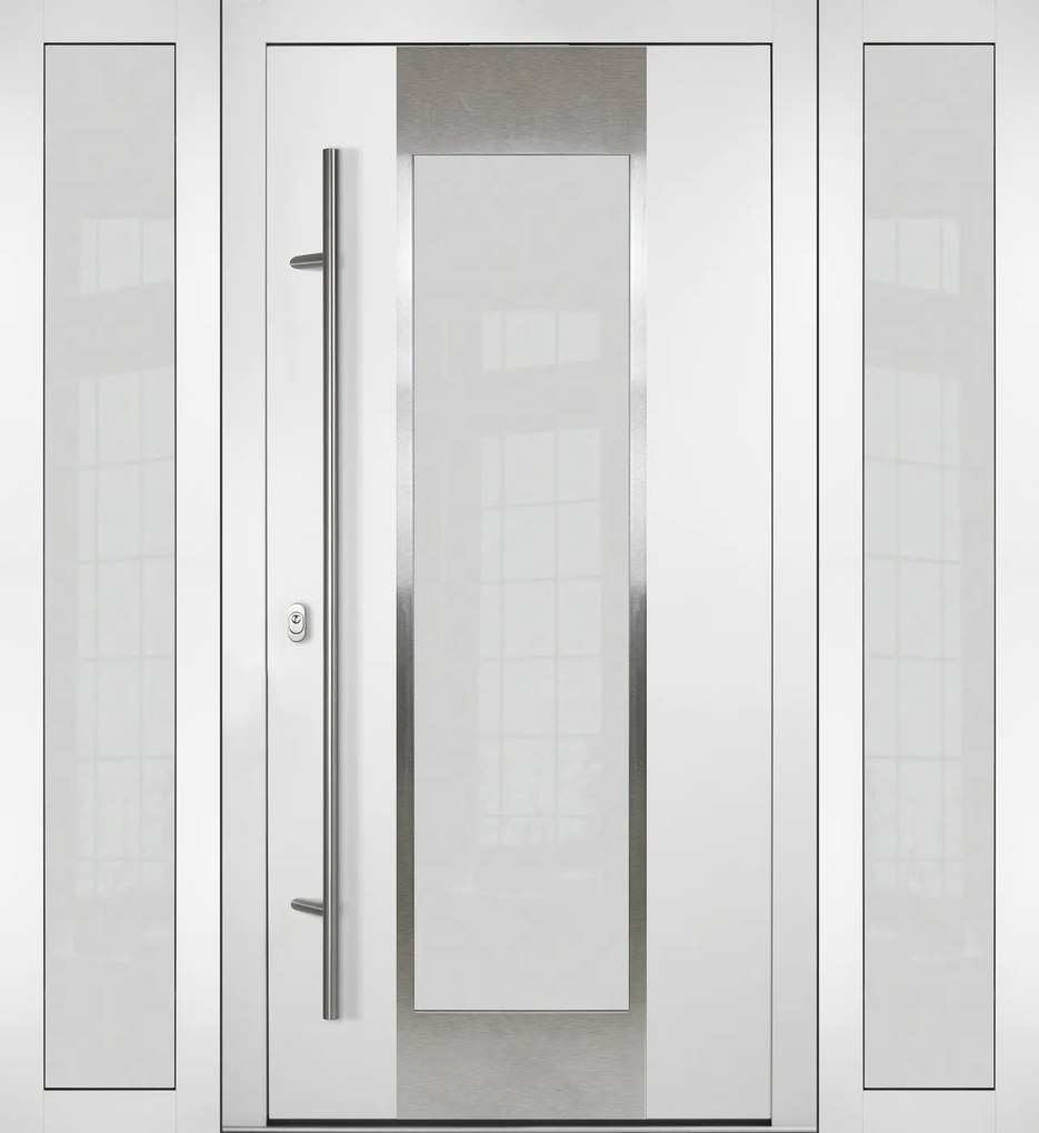 Usa Metalica de intrare in casa Turenwerke DS92 cu luminator lateral dublu DS92-08, 1620 X 2120, Alb, 1.5 mm