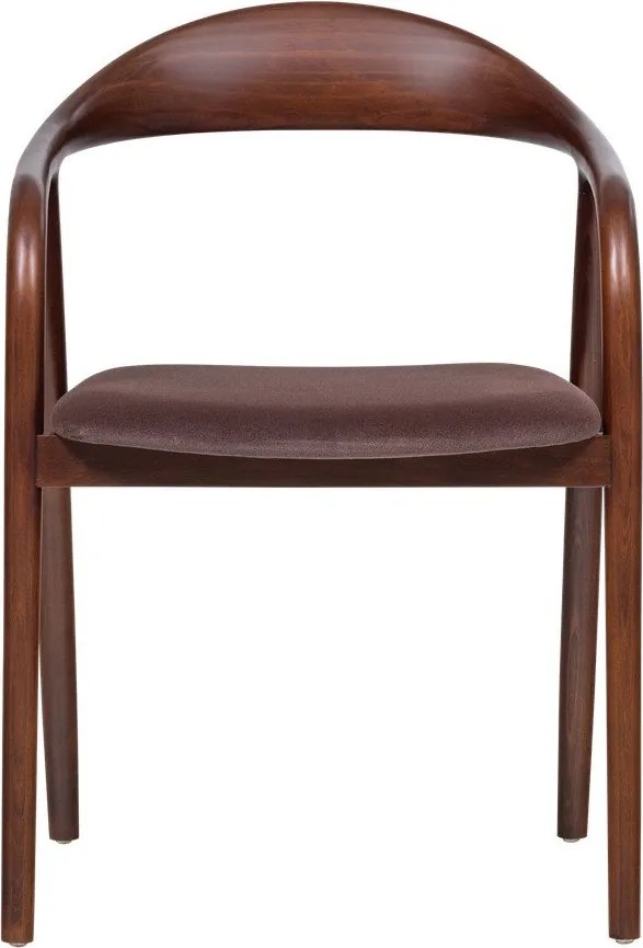 Scaun de dining maro cu cotiere din lemn de fag Bran – WOOOD