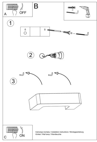 Aplică perete MAGNET 1xE27/60W/230V alb