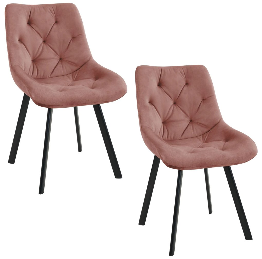 Set 2 buc scaune sufragerie Cajon (roz). 1117280