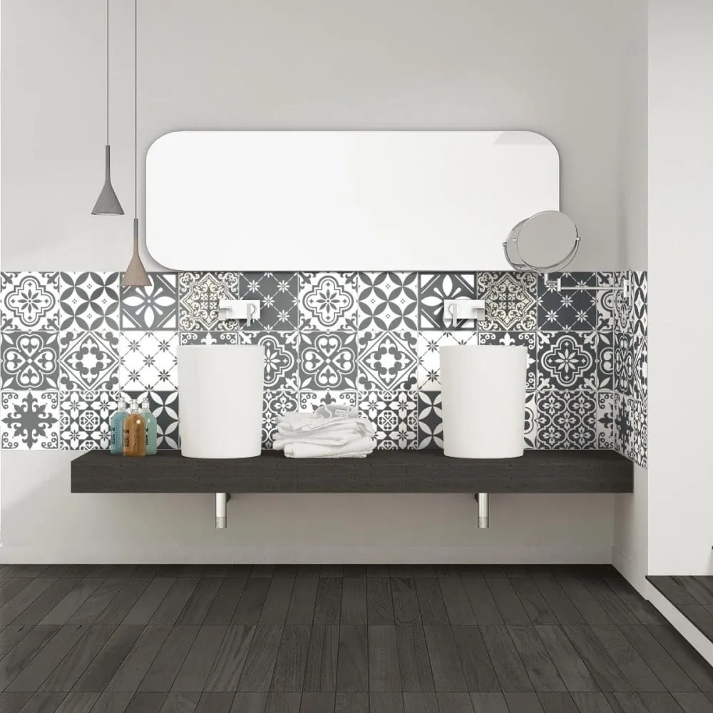 Set 15 autocolante de perete Ambiance Wal, 10 x 10 cm